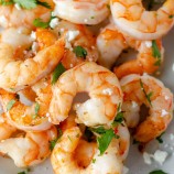 air fryer shrimp in a white bowl