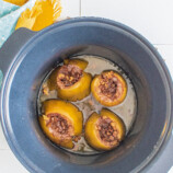baked apples cooked in the crockpot.